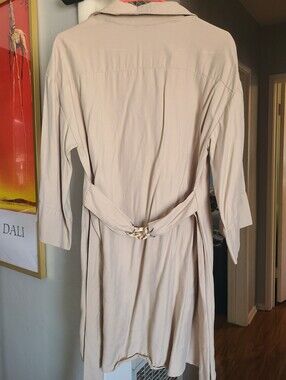 Zara Light Beige Women’s Trench Dress with Belt